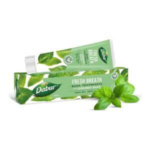 Dabur Herbal Basil Toothpaste With Organic Basil 100G